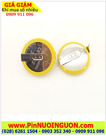 Pin CMOS CR2032 (chân thép hàn); Pin nuôi nguồn CMOS 3v lithium Panasonic CR2032 /Xuất xứ Indonesia